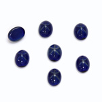 German Glass Medium Dome Cabochon - Oval 08x6MM ROYAL STAR BLUE