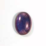 Glass Medium Dome Coated Cabochon - Oval 25x18MM LUSTER PURPLE