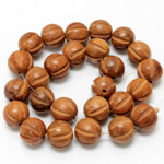 Wood Bead - Grooved Fancy Round 16MM BAYONG