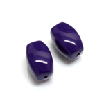 Plastic Bead - Opaque Color Smooth Keg 19x13MM PURPLE