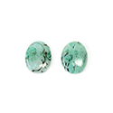 Japanese Glass Buff Top Single Bevel Cabochon - Oval 10x8MM MOSS AGATE