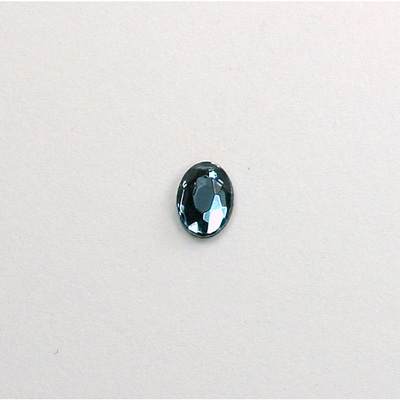 Glass Flat Back Rose Cut Faceted Foiled Stone - Oval 07x5MM MONTANA