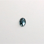 Glass Flat Back Rose Cut Faceted Foiled Stone - Oval 07x5MM MONTANA