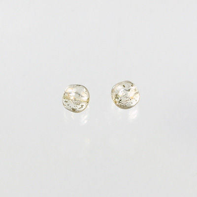 Plastic Bead Mix - Baroque 06x7MM GOLD DUST on CRYSTAL