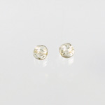 Plastic Bead Mix - Baroque 06x7MM GOLD DUST on CRYSTAL