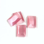 Fiber-Optic Flat Back Stone with Faceted Top and Table - Cushion 14x10MM CAT'S EYE LT PINK