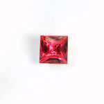 Glass Point Back Foiled Tin Table Cut (TTC) Stone - Square 06x6MM ROSE