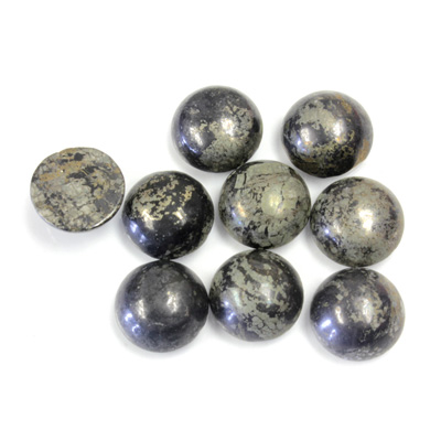 Gemstone Cabochon - Round 09MM PYRITE