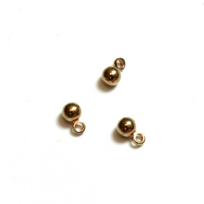 Machine Made Brass Pendant with 1-Loop Ball 03MM RAW Unplated