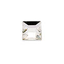 Preciosa Crystal Flat Back 2-Hole Sew-On Foiled Stone - Square 10MM CRYSTAL