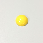 Plastic Flat Back Opaque Cabochon - Round 13MM BRIGHT YELLOW