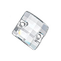 Preciosa Crystal Flat Back 2-Hole Sew-On Foiled Stone - Square Chessboard 12x12MM CRYSTAL