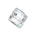 Preciosa Crystal Flat Back 2-Hole Sew-On Foiled Stone - Square Chessboard 12x12MM CRYSTAL AB