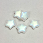 Czech Pressed Glass Bead - Star 12MM MATTE CRYSTAL AB