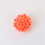 Plastic Carved No-Hole Flower - Dahlia 18MM CORAL