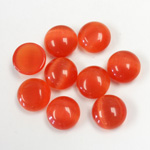 Fiber-Optic Cabochon - Round 09MM CAT'S EYE ORANGE