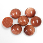 Man-made Cabochon - Round 11MM BROWN GOLDSTONE