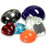 Plastic Flat Back Stones