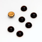 Glass Medium Dome Foiled Cabochon - Round 07MM GARNET