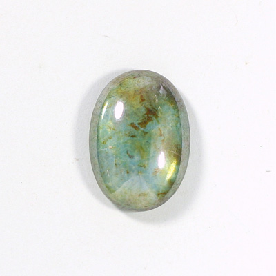 Glass Medium Dome Coated Cabochon - Oval 25x18MM LUSTER GREEN