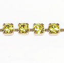 Preciosa MAXIMA Crystal Rhinestone Cup Chain - SS16 CITRINE-RAW