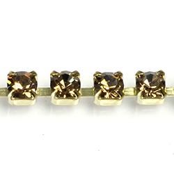 Preciosa MAXIMA Crystal Rhinestone Cup Chain - SS16 SMOKE TOPAZ-RAW