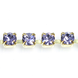 Preciosa MAXIMA Crystal Rhinestone Cup Chain - SS16 TANZANITE-RAW