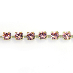 Preciosa MAXIMA Crystal Rhinestone Cup Chain - PP18 (SS8.5) LT ROSE-RAW