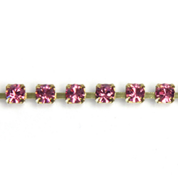 Preciosa MAXIMA Crystal Rhinestone Cup Chain - PP18 (SS8.5) ROSE-RAW