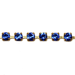 Preciosa MAXIMA Crystal Rhinestone Cup Chain - PP18 (SS8.5) SAPPHIRE-RAW