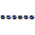 Preciosa MAXIMA Crystal Rhinestone Cup Chain - PP18 (SS8.5) SAPPHIRE-RAW