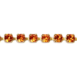 Preciosa MAXIMA Crystal Rhinestone Cup Chain - PP18 (SS8.5) SUN-RAW