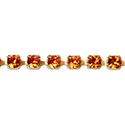 Preciosa MAXIMA Crystal Rhinestone Cup Chain - PP18 (SS8.5) SUN-RAW