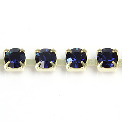 Preciosa MAXIMA Crystal Rhinestone Cup Chain - SS18 DARK INDIGO (Purple Velvet)-RAW