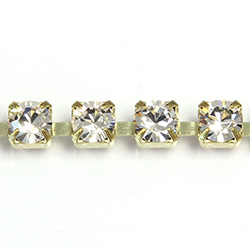 Preciosa MAXIMA Crystal Rhinestone Cup Chain - SS18 LT GOLD QUARTZ-RAW