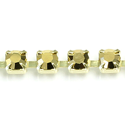Preciosa MAXIMA Crystal Rhinestone Cup Chain - SS18 AURUM-RAW