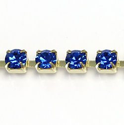 Preciosa MAXIMA Crystal Rhinestone Cup Chain - SS18 CAPRI BLUE-RAW