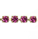 Preciosa MAXIMA Crystal Rhinestone Cup Chain - SS18 FUCHSIA-RAW