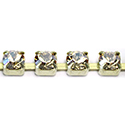Preciosa MAXIMA Crystal Rhinestone Cup Chain - SS18 GOLD HONEY-RAW