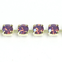 Preciosa MAXIMA Crystal Rhinestone Cup Chain - SS18 OPAL AMETHYST -RAW