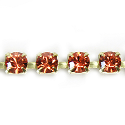 Preciosa MAXIMA Crystal Rhinestone Cup Chain - SS18 PADPARASCHA-RAW