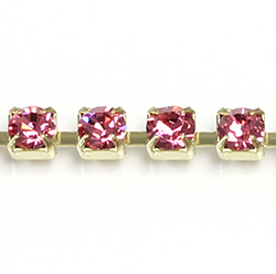 Preciosa MAXIMA Crystal Rhinestone Cup Chain - SS18 ROSE-RAW