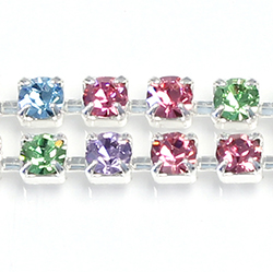 Preciosa MAXIMA Crystal Rhinestone Cup Chain - SS18 SMOKE SAPPHIRE-RAW