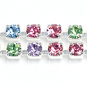 Preciosa MAXIMA Crystal Rhinestone Cup Chain - SS18 SMOKE SAPPHIRE-RAW