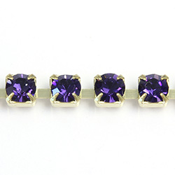 Preciosa MAXIMA Crystal Rhinestone Cup Chain - SS18 PURPLE VELVET-RAW