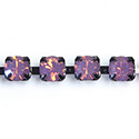 Preciosa MAXIMA Crystal Rhinestone Cup Chain - SS19 AMETHYST OPAL-BLACK