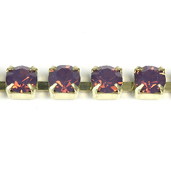 Preciosa MAXIMA Crystal Rhinestone Cup Chain - SS19 AMETHYST OPAL-RAW
