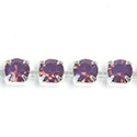 Preciosa MAXIMA Crystal Rhinestone Cup Chain - SS19 AMETHYST OPAL-SILVER