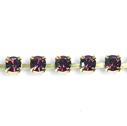 Preciosa MAXIMA Crystal Rhinestone Cup Chain - PP24 (SS12) AMETHYST-RAW
