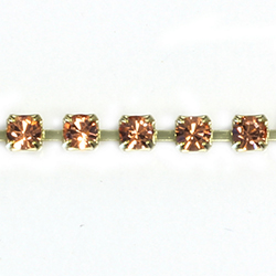 Preciosa MAXIMA Crystal Rhinestone Cup Chain - PP24 (SS12) APRICOT-RAW